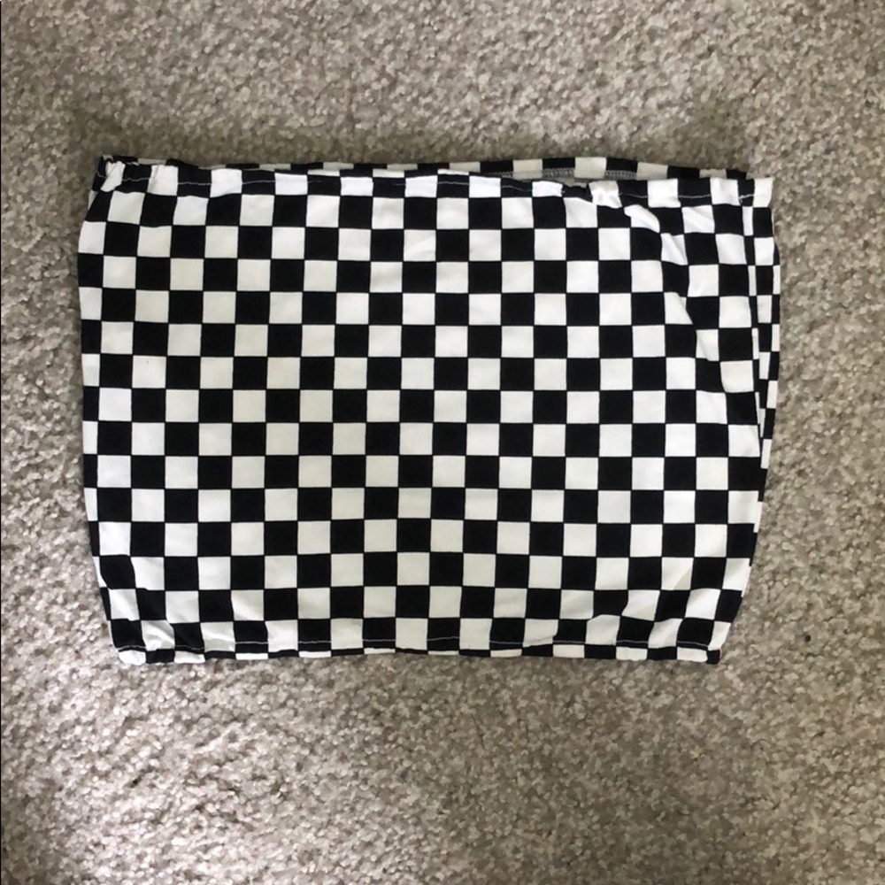 Checkered tube top